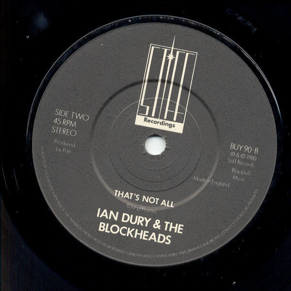 Ian Dury And The Blockheads : I Want To Be Straight (7", Single)