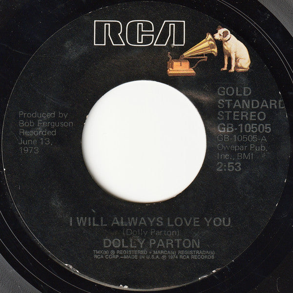 Dolly Parton : I Will Always Love You (7", Single, RE, Styrene)