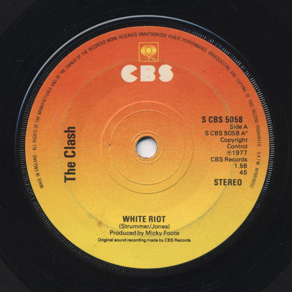 The Clash : White Riot (7", Single, Com)