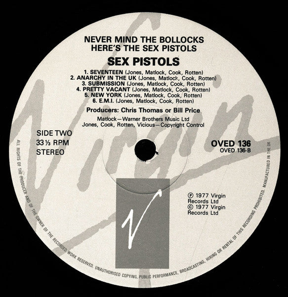 Sex Pistols : Never Mind The Bollocks Here's The Sex Pistols (LP, Album, RE, Gre)