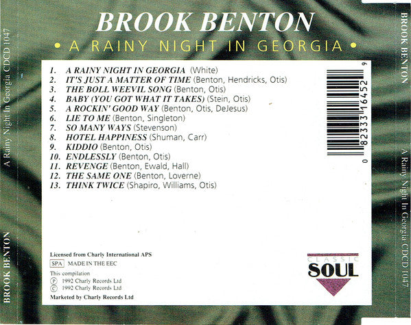 Brook Benton : A Rainy Night In Georgia (CD, Comp)