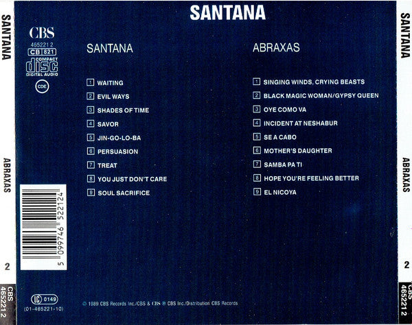 Santana : Santana / Abraxas (2xCD, Comp, RE)