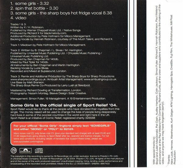 Rachel Stevens : Some Girls (CD, Single, Enh)