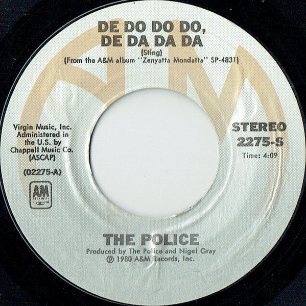 The Police : De Do Do Do, De Da Da Da b/w Friends (7", Single, Gre)