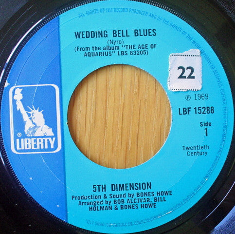 The Fifth Dimension : Wedding Bell Blues  (7", Single)