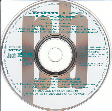 John Lee Hooker : Boom Boom (CD, Album)