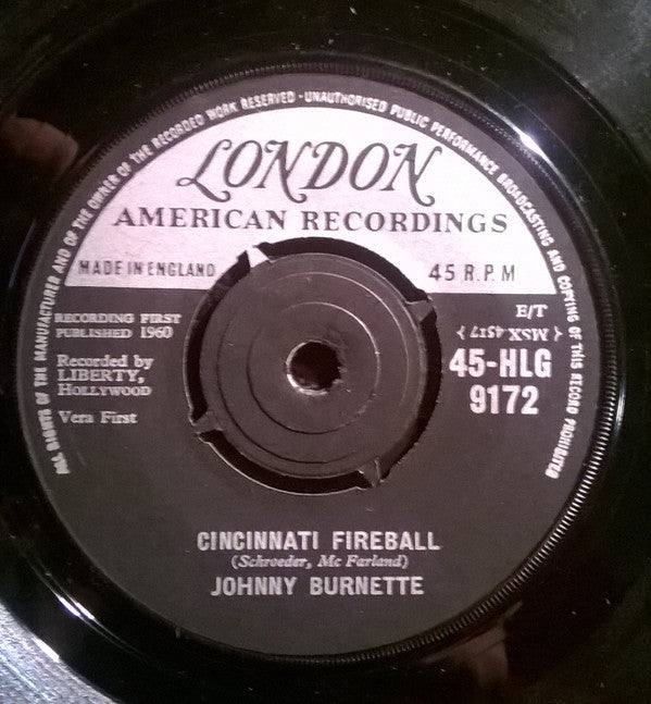 Johnny Burnette : Dreamin' (7", Single)