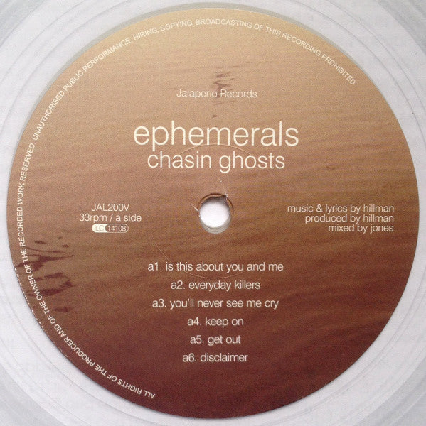 Ephemerals : Chasin Ghosts (LP, Album, Cle)