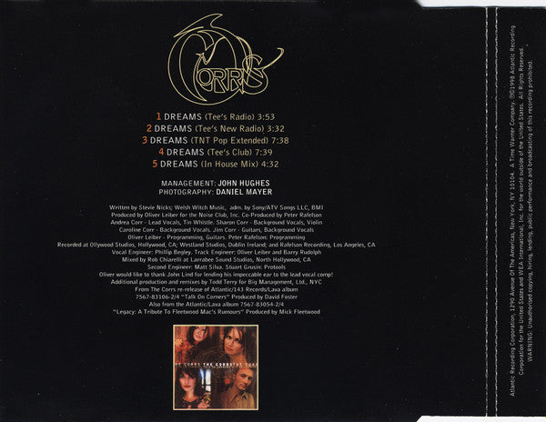 The Corrs : Dreams (CD, Single, Dis)