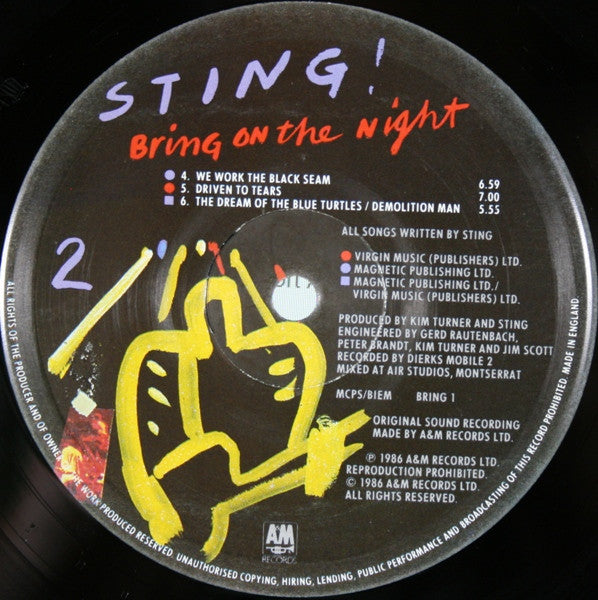 Sting : Bring On The Night (2xLP, Album)