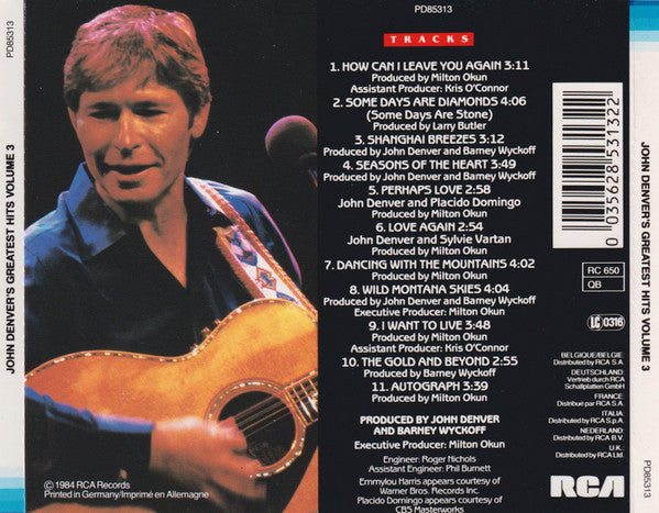 John Denver : Greatest Hits - Volume 3 (CD, Comp)