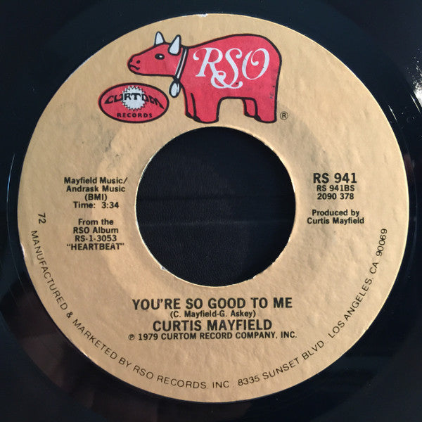 Curtis Mayfield And Linda Clifford : Between You Baby And Me (7", Single, Styrene, 72)