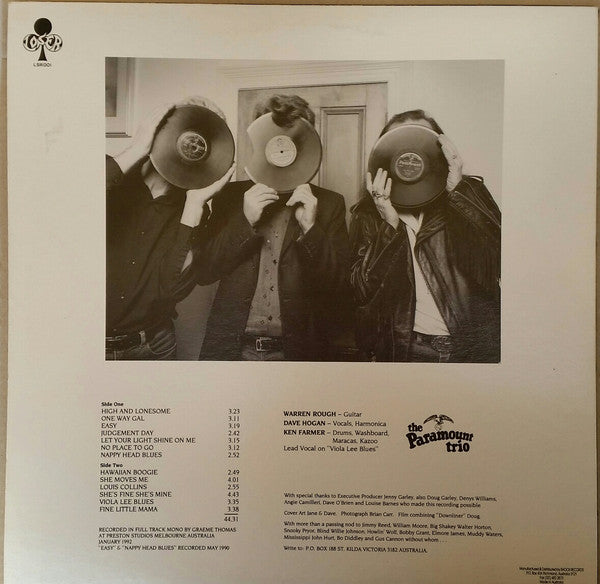 The Paramount Trio : The Paramount Trio (LP, Album, Mono)