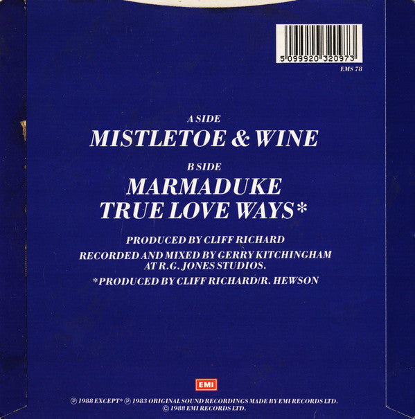 Cliff Richard : Mistletoe & Wine (7", Single, Bla)