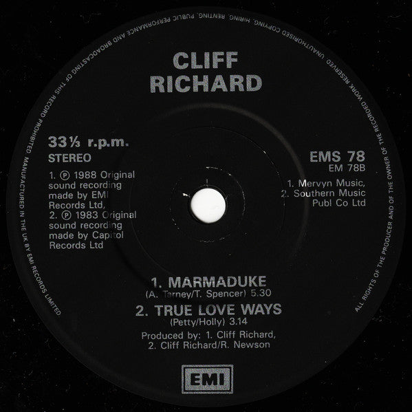 Cliff Richard : Mistletoe & Wine (7", Single, Bla)