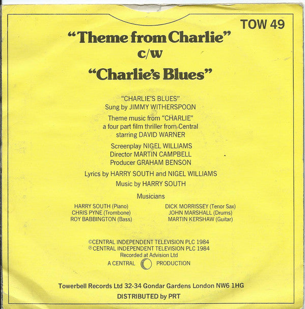 Harry South, Jimmy Witherspoon : Theme From Charlie/Charlie's Blues (7", Single)