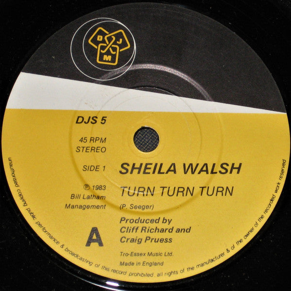 Sheila Walsh : Turn Turn Turn (7", Single)