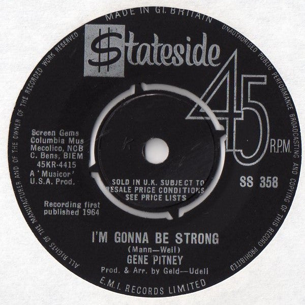 Gene Pitney : I'm Gonna Be Strong (7", Single, Pus)