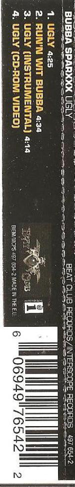Bubba Sparxxx : Ugly (CD, Single, Enh)