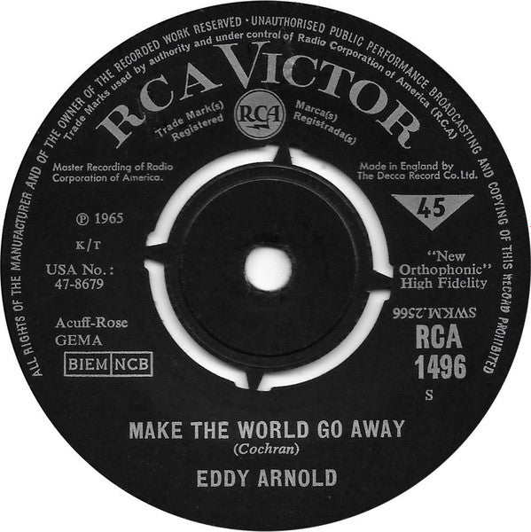 Eddy Arnold : Make The World Go Away (7", Single)