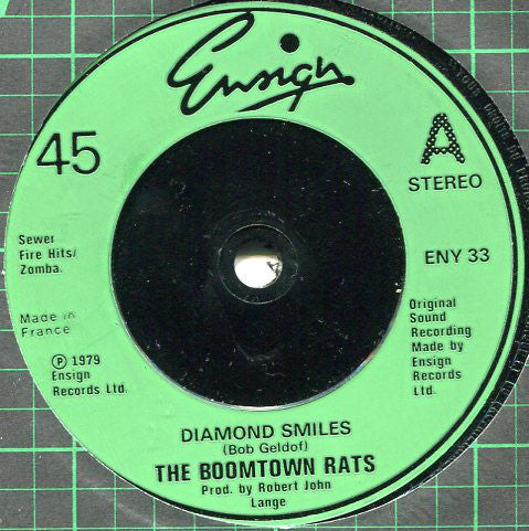 The Boomtown Rats : Diamond Smiles (7", Single)