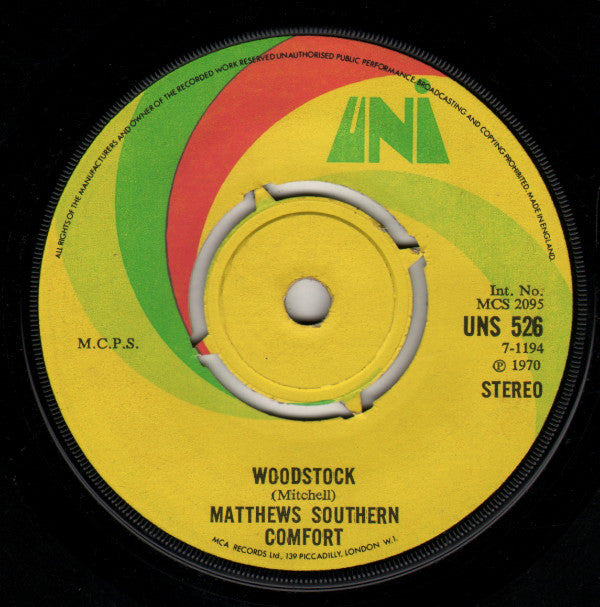 Matthews Southern Comfort* : Woodstock (7", Single)