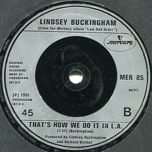 Lindsey Buckingham : Trouble (7", Single)
