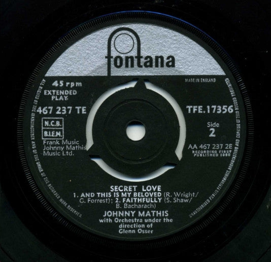 Johnny Mathis : Secret Love (7", EP)