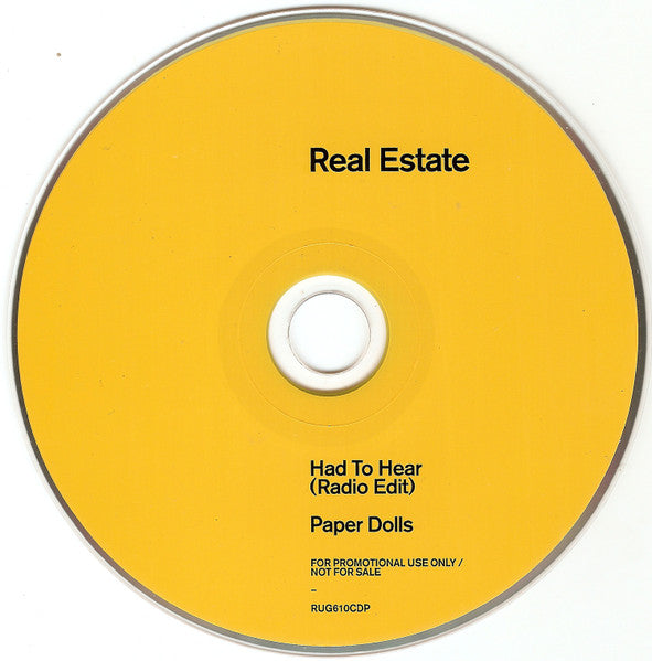 Real Estate (2) : Had To Hear (CD, Single, Promo)