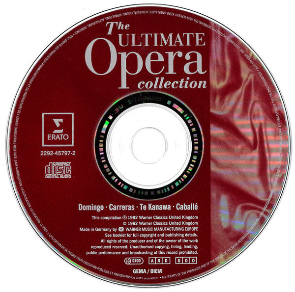 Placido Domingo, José Carreras, Kiri Te Kanawa, Montserrat Caballé : The Ultimate Opera Collection (CD, Comp)