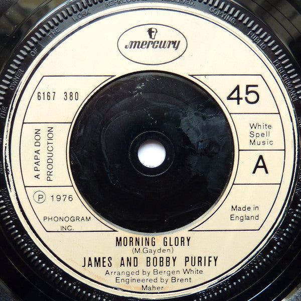 James & Bobby Purify : Morning Glory (7", Single, Bei)