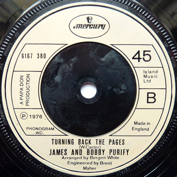 James & Bobby Purify : Morning Glory (7", Single, Bei)