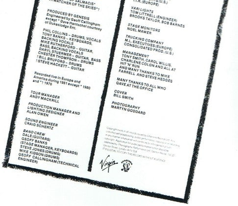 Genesis : Three Sides Live (2xLP, Album, RE)