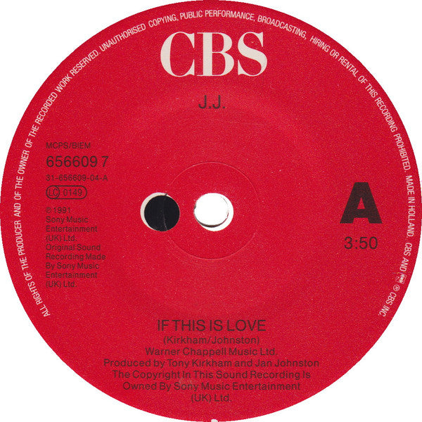 J.J. (9) : If This Is Love (7", Single)