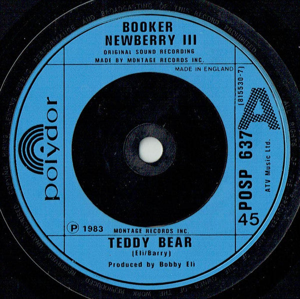 Booker Newberry III : Teddy Bear (7", Blu)