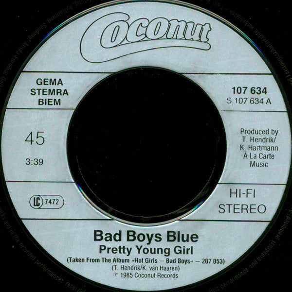 Bad Boys Blue : Pretty Young Girl (7", Single)