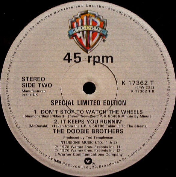 The Doobie Brothers : What A Fool Believes (12", Ltd)