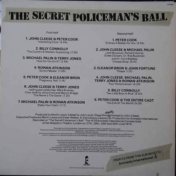 Various : The Secret Policeman's Ball (LP, Album, "Si)