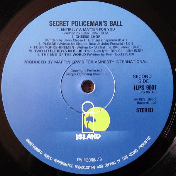 Various : The Secret Policeman's Ball (LP, Album, "Si)