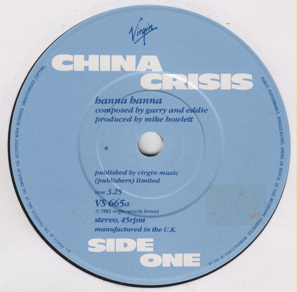 China Crisis : Hanna Hanna (7", Single)