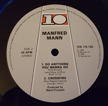 Manfred Mann's Earth Band : Do Anything You Wanna Do (12", Single)