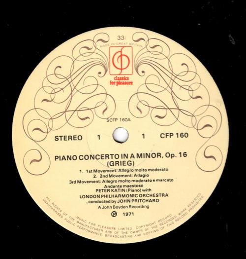 Edvard Grieg - Peter Katin, London Philharmonic Orchestra, John Pritchard : Piano Concerto In A Minor • Peer Gynt Suite (LP)