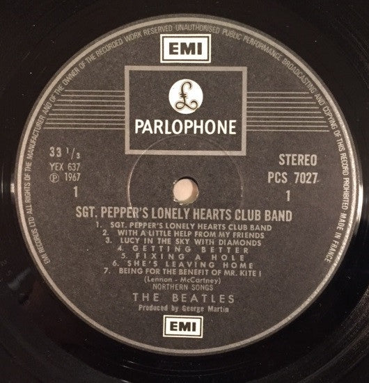 The Beatles : Sgt. Pepper's Lonely Hearts Club Band (LP, Album, RE, RP, Mad)