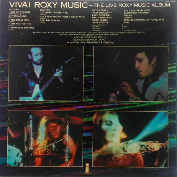 Roxy Music : Viva! Roxy Music (The Live Roxy Music Album) (LP, Album, Gat)