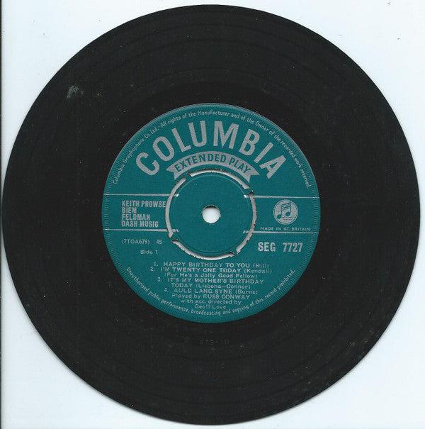 Russ Conway : Happy Anniversary (The Complete Party Record) (7", EP)