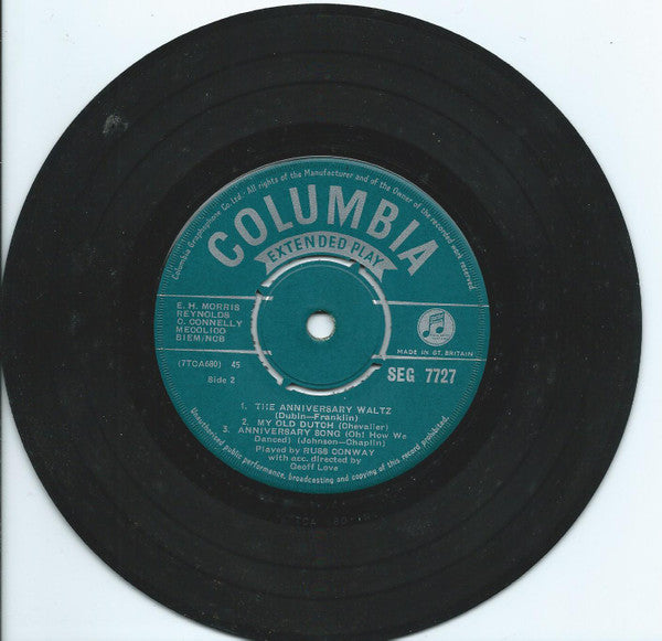 Russ Conway : Happy Anniversary (The Complete Party Record) (7", EP)