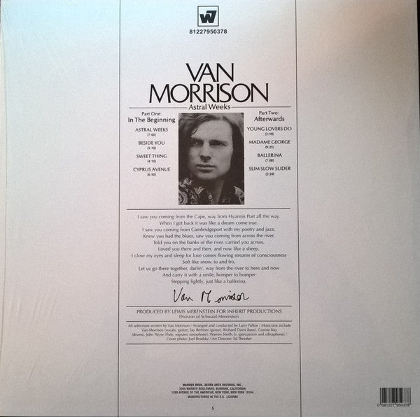 Van Morrison : Astral Weeks (LP, Album, RE, RP, 180)