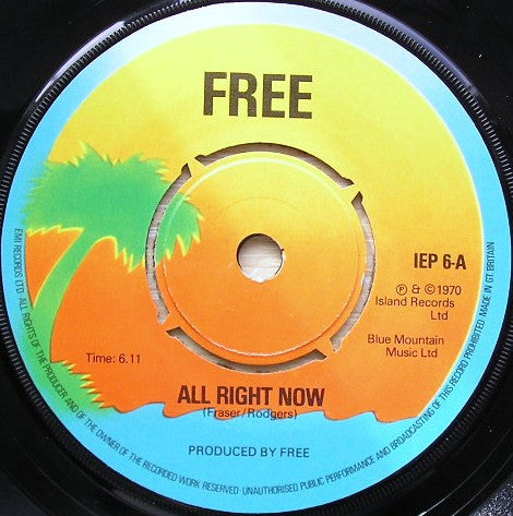 Free : All Right Now (Long Version) / Wishing Well / My Brother Jake (7", EP, 4 P)