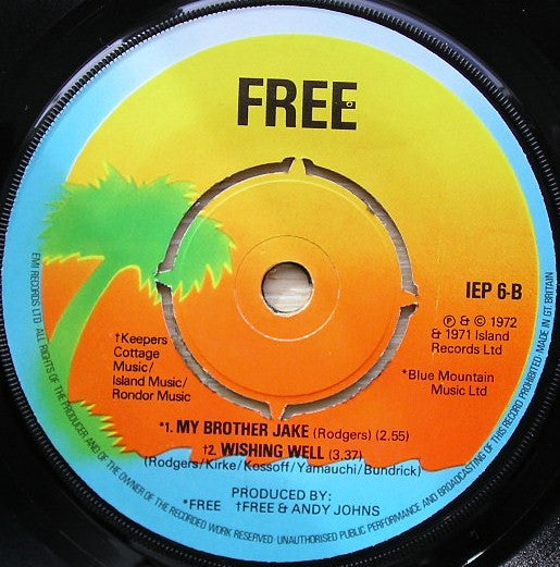 Free : All Right Now (Long Version) / Wishing Well / My Brother Jake (7", EP, 4 P)