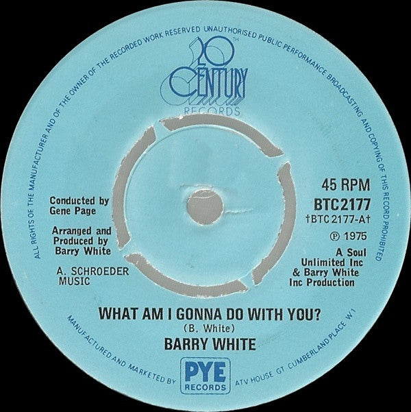 Barry White : What Am I Gonna Do With You? (7", Fou)